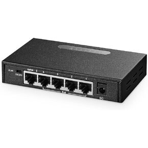 محول 10 منافذ جيجابت POE، 8 POE+ 1000 ميجابت في الثانية، 2 جيجابت Uplink، IEEE802.3af/at، مصدر طاقة داخلي 120 وات، حافظة معدنية غير مُدارة للتوصيل والتشغيل، مفتاح Binardat in Kuwait