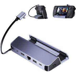 QUUGE Steam Deck Dock, 6 in 1 Valve Steam Deck Docking Staion with 2*USB-A & USB-C 5Gbps, HDMI 2.0 4K60Hz Output, 1000M Ethernet Gigabit, 100W Charging, Steam Deck Accessorie in Kuwait