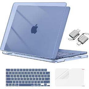 غطاء مقاوم للكسر من MOSISO متوافق مع حافظة MacBook Neo مقاس 13 بوصة إصدار 2026 موديل A3404 مع شريحة A18 Pro، غطاء صلب واقٍ وغطاء لوحة مفاتيح وفيلم شاشة ونوع C، شفاف كريستالي in Kuwait