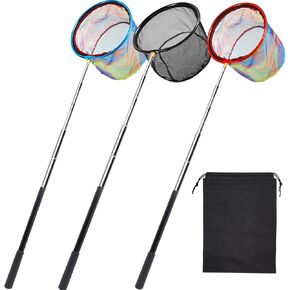 2 Packs Retractable Fishing Net Lightweight Landing Net for Youth Telescopic Fish Butterfly Catching Net for Outdoor Activities in Saudi Arabia