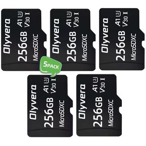 256GB Micro SD Card, MicroSDXC - UHS-I Memory Card with Adapter, A1, U3, V30, High Speed TF Card, Black, 256GB 3 Pack in Saudi Arabia