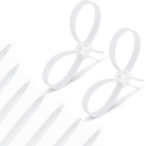 Boao 50 Pcs Zip Ties Cable Disposable Heavy Duty Tie Double Police Cuffs Flex Plastic Nylon Tie Restraints (Black,0.5 x 10 Inch) in Kuwait