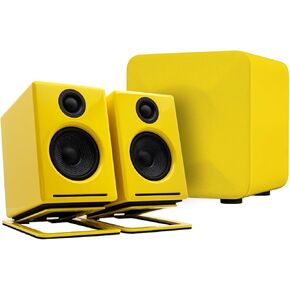 Audioengine A2+ Bluetooth Computer Speaker Bundle – Compact Desktop Speakers for PC & Laptop with S6 Subwoofer and DS1M Speaker Stands in Yellow in Saudi Arabia