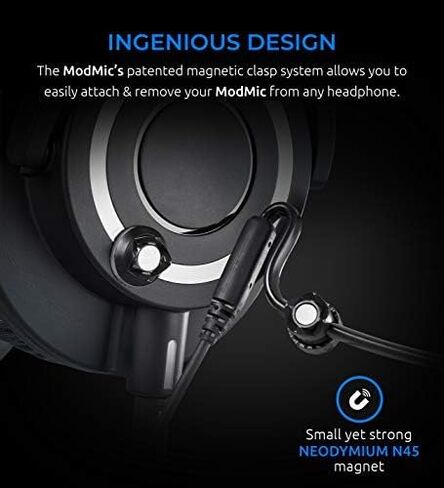 ميكروفون Antlion Audio ModMic USB القابل للربط بخاصية إلغاء الضوضاء مع مفتاح كتم الصوت متوافق مع أجهزة Mac وWindows PC وPlayStation 4 والمزيد in Kuwait