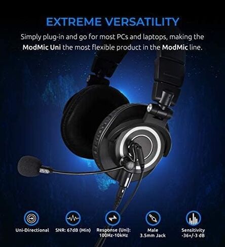 ميكروفون Antlion Audio ModMic USB القابل للربط بخاصية إلغاء الضوضاء مع مفتاح كتم الصوت متوافق مع أجهزة Mac وWindows PC وPlayStation 4 والمزيد in Kuwait