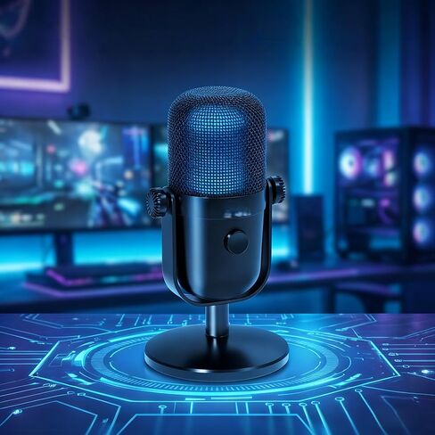 USB Condenser Microphone - RGB HD Recording with Noise Reduction and Real-Time Ear Feedback for PC in Saudi Arabia