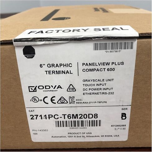 Expedited 2711PC-T6M20D8 New and Sealed in Box 2711PCT6M20D8 1 Year Warranty and Fast in Saudi Arabia