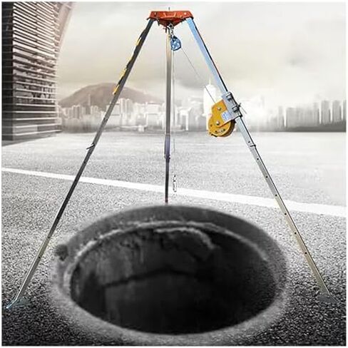 Aluminium Tripod Set for Confined Space Safety, Emergency Fall Protection Hoisting Equipment & Fire Rope System for Smoke Extraction & Tunnel Rescue in Saudi Arabia