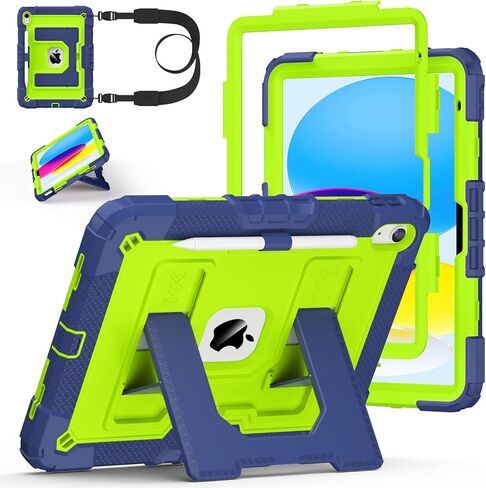 Case for iPad A16 11th/10th Generation 11/10.9 Inch 2025/2022, Ubearkk for iPad a16 case Military Grade Fully-Body Rugged Shockproof Cases with Large Kickstand Pen Holder Shoulder Strap, Purple Pink in Saudi Arabia