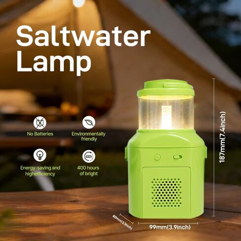 Salt Water Powered LED Emergency Lamp, No Batteries No Charging, Portable Emergency Light for Hurricane Power Outage Earthquake Camping Survival Kit in Saudi Arabia