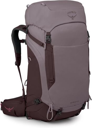 Osprey Kyte LT 35L Women's Backpacking Backpack - Lightweight Hiking & Travel Bag with Waterproof Raincover, Graphite Purple in Saudi Arabia