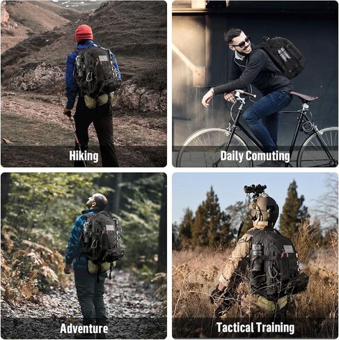 25L Tactical Backpack for Men: Military MOLLE Assault Rucksack 900D with Laptop Compartment EDC Daypack Used for Hiking,Work,Sports,School,Travel in Saudi Arabia