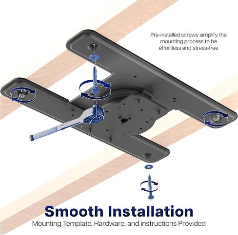 VIVO Manual Flip Down and Swivel Ceiling TV Mount for 40 to 70 inch Screens, Flat or Pitched Ceiling VESA Mount with Pull Cord, Steel Frame Holds up to 77 lbs, Black, MOUNT-M-FD70S in Saudi Arabia