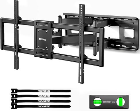 monTEK Heavy Duty Full Motion TV Wall Mount for 43-98 Inch Large TVs Hold up to 265 lbs, Extra Long 27.7" Extension Articulating Arm Bracket, Fits 16" 18" 24" Wood Studs, Max VESA 800x400mm in Saudi Arabia