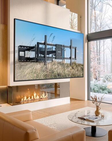 monTEK Heavy Duty Full Motion TV Wall Mount for 43-98 Inch Large TVs Hold up to 265 lbs, Extra Long 27.7" Extension Articulating Arm Bracket, Fits 16" 18" 24" Wood Studs, Max VESA 800x400mm in Saudi Arabia
