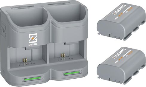 مجموعة أدوات شحن السفر ZGCINE PC2 LPE6 Kit2 مع عبوتين من بطارية LP-E6P عالية السعة (رمادي 2600 مللي أمبير في الساعة) in Kuwait