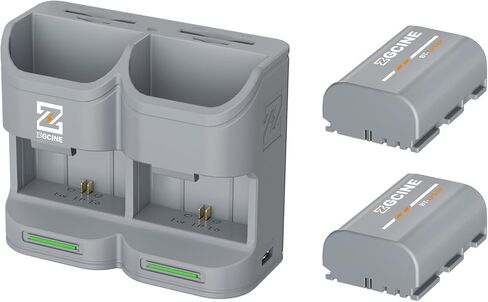 مجموعة أدوات شحن السفر ZGCINE PC2 LPE6 Kit2 مع عبوتين من بطارية LP-E6P عالية السعة (رمادي 2600 مللي أمبير في الساعة) in Kuwait