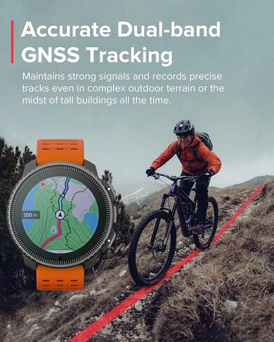 SUUNTO Vertical Adventure GPS Watch w/Offline Maps Titanium Solar Canyon & SUUNTO 22 ATH6 Silicone Strap Powder Gray S+M in Saudi Arabia