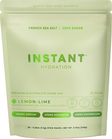 Instant Hydration Sugar Free Electrolytes Powder Packets Variety Pack - Watermelon, Raspberry, Lemon Lime Drink Mix & Travel Essentials with Magnesium and Potassium - Post Workout Recovery - 20 Count in Saudi Arabia