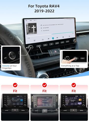 Dasaita 12.3" Car Stereo for Toyota RAV4 2019-2022, 8GB+256GB Head Unit with Control Knob, Android 13, Wireless CarPlay & Android Auto, Plug and Play GPS Navigation, 2K Touchscreen, Voice Control in Saudi Arabia