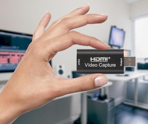 بطاقة التقاط فيديو HDMI بدقة 4K، محول صوت Cam Link Card Game Audio HDMI إلى USB 2.0 جهاز التقاط تسجيل للبث المباشر والبث المباشر ومؤتمرات الفيديو والتعليم والألعاب in Kuwait
