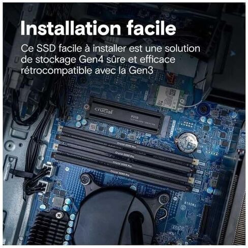 Crucial P310 - SSD - 1 تيرابايت - داخلي - M.2 2280 - PCIe 4.0 x4 (NVMe) - مبدد حرارة مدمج in Saudi Arabia