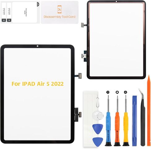 A-MIND Touch Screen Digitizer Replacement for iPad Air 5 2022 10.9 Inch Black Glass Panel Only Compatible with A2588 A2589 A2591 with Screen Protector in Saudi Arabia