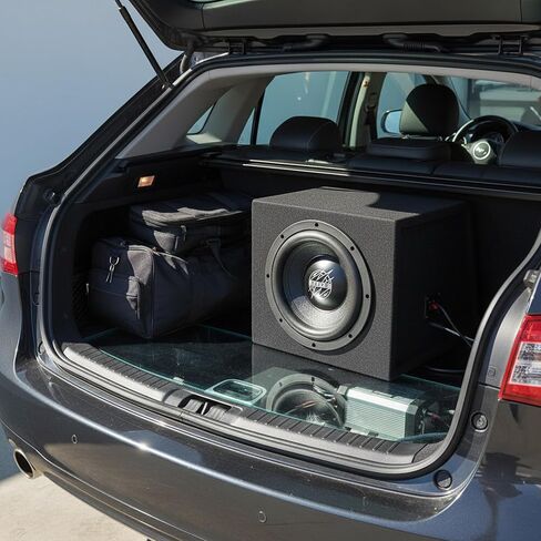 Hifonics Maxxlink MBP-110 10 Inch Single Sealed Subwoofer Enclosure, Universal Fit Sub Box with UV Treated Carpet for in-Car Audio Systems, Black in Saudi Arabia