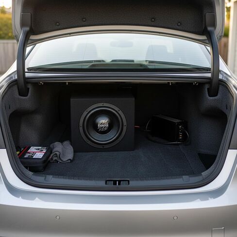 Hifonics Maxxlink MBP-110 10 Inch Single Sealed Subwoofer Enclosure, Universal Fit Sub Box with UV Treated Carpet for in-Car Audio Systems, Black in Saudi Arabia