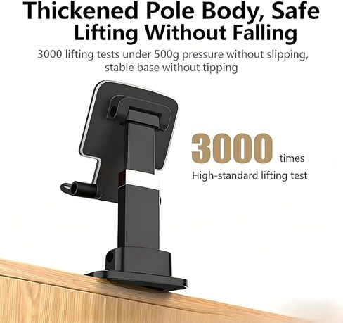 Adjustable Phone Stand for Desk - Foldable Cell Phone Holder for All Phones and Android Devices(1 Pack Black) in Saudi Arabia
