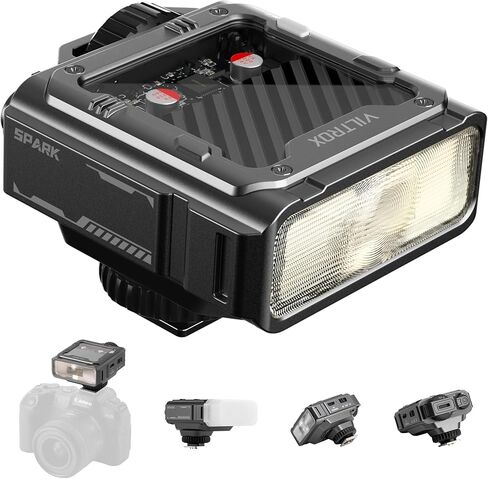 VILTROX Spark Z3 TTL On-Camera Flash for Sony, GN16 Mini Camera Flash Speedlite with 26W Output, 7-Step Manual Flash Control, 1s Fast Recycle, 650 Full-Power Flashes, Softbox Included (Gray) in Saudi Arabia