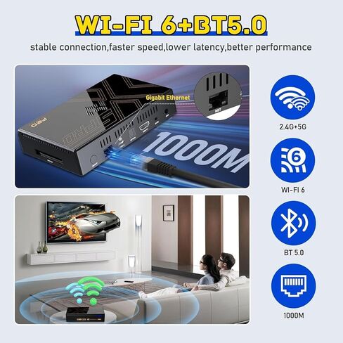 Kinhank Super Console X5 PRO مع أكثر من 16000 لعبة، وحدة تحكم ألعاب ريترو مع معالج Rockchip RK3588S، دعم SATA 3.1 ووضع الألعاب/التلفزيون، مخرج تلفزيون 8K UHD، بلوتوث 5.0، مع وحدة تحكم لاسلكية in Saudi Arabia