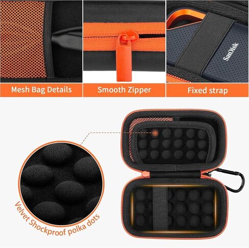 SanDisk Hard Case for Extreme Pro/Extreme Portable External SSD 500GB 1TB 2TB, Travel Case Protective Cover Storage Bag in Saudi Arabia
