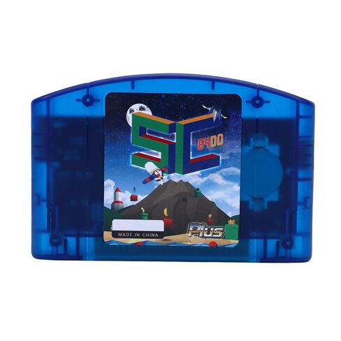 Serounder Open Source N64 Flash Cart, Open Source Cartridge with 16GB Memory Card, 64DD Support and Full N64 Compatibility, Auto Save Backup (Blue Transparent) in Saudi Arabia