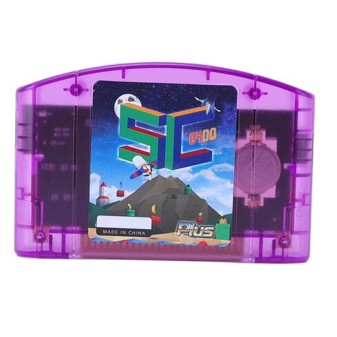 خرطوشة فلاش GOWENIC مفتوحة المصدر N64، قارئ ألعاب مع بطاقة مدمجة سعة 16 جيجابايت، تشغيل 64DD & NES SNES GB GBC ROM (أسود شفاف) in Saudi Arabia
