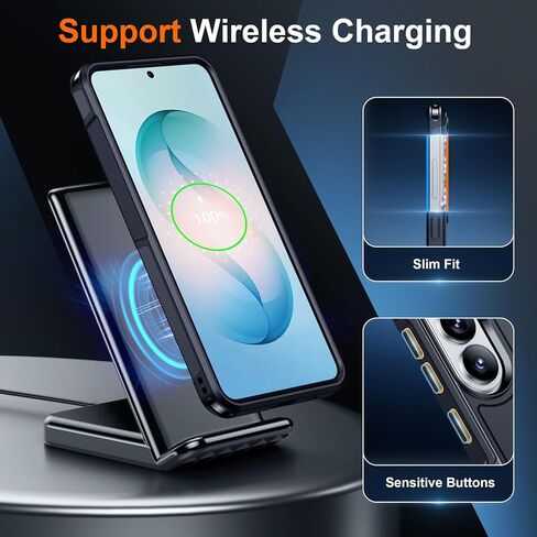 جراب SPIDERCASE مصمم لهاتف Samsung Galaxy S26، [حماية من السقوط بدرجة عسكرية 10 أقدام]، عبوتان [واقي شاشة من الزجاج المقسى + واقي عدسة الكاميرا] جراب شديد التحمل مقاوم للصدمات، أسود in Saudi Arabia