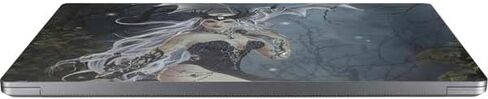 Skinit Laptop Decal Skin Compatible with Universal Laptop 17in (13.8 x 10in) - Nene Thomas Gothic Queen with Silver Dragon by Nene Thomas Design in Saudi Arabia