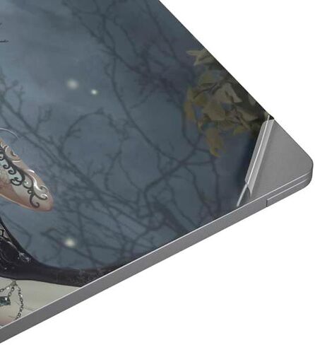 Skinit Laptop Decal Skin Compatible with Universal Laptop 17in (13.8 x 10in) - Nene Thomas Gothic Queen with Silver Dragon by Nene Thomas Design in Saudi Arabia