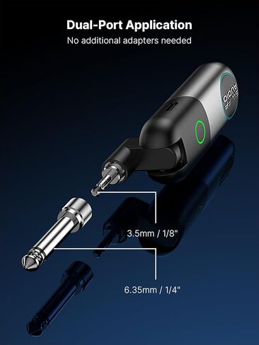 نظام جيتار لاسلكي، جهاز استقبال إرسال جيتار لاسلكي SWIFF AUDIO مع 10 قنوات، تصميم واجهة مزدوجة نظام جيتار لاسلكي لأجهزة صوت 6.35 مم/3.5 مم in Kuwait