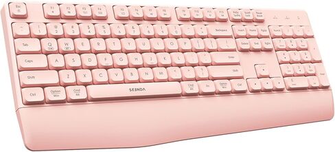 لوحة مفاتيح لاسلكية بلوتوث من سيندا، لوحة مفاتيح لاسلكية مريحة مع مسند للمعصم، لوحة مفاتيح بلوتوث متعددة الأجهزة مع لوحة أرقام، لوحة مفاتيح كاملة الحجم لأجهزة الكمبيوتر المحمول/ماك بوك/ماك/ويندوز، أسود in Saudi Arabia