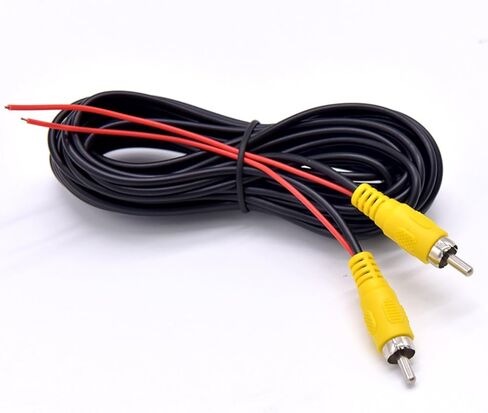 19.7FT 6M RCA كابل تمديد الكاميرا الاحتياطية مع سلك الكشف، كابل كاميرا الرؤية الخلفية العكسية مع سلك الطاقة in Kuwait