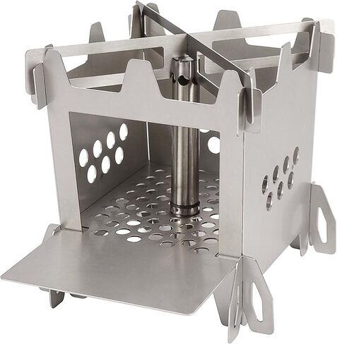 Wood Burning Camping Rocket Stove, Portable Backpacking Stainless Steel Wood Stove Camping Gear Accessories for Emergency Survival Outdoor Hiking Travel Picnic BBQ in Saudi Arabia