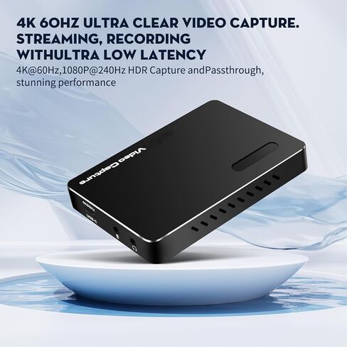 Video Capture Card, 4K 60Hz 1080P 240HZ Ultra HD UVC UAC Standard HDMI Video Capture Card, USB C Powered, Supports HDR and HDCP 2.2, Plug and Play in Saudi Arabia