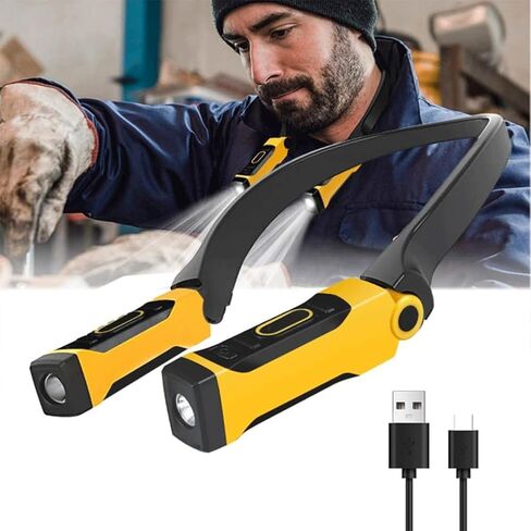 مصباح قراءة USB قابل لإعادة الشحن، ضوء كتاب للرقبة، مستويين للسطوع، أذرع قابلة للانحناء للقراءة والتخييم والإصلاح in Kuwait