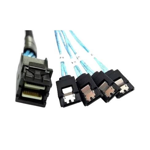 1 قطعة 0.5 متر/1 متر Mini SAS SFF-8643 إلى 4 SATA 7pin قرص صلب 6 جيجابت في الثانية كابل غارة خادم البيانات (1 متر) in Kuwait