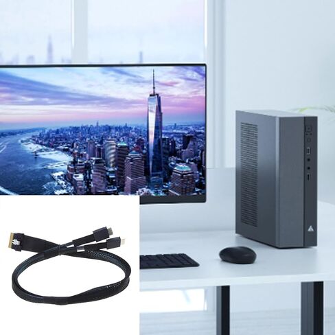 SlimSAS 8X to 2X OCulink 4X, SFF-8654 8i to SFF-8611 4X 4ix2 Converters Cable 50cm 19.7in Fast Data Transmission in Saudi Arabia