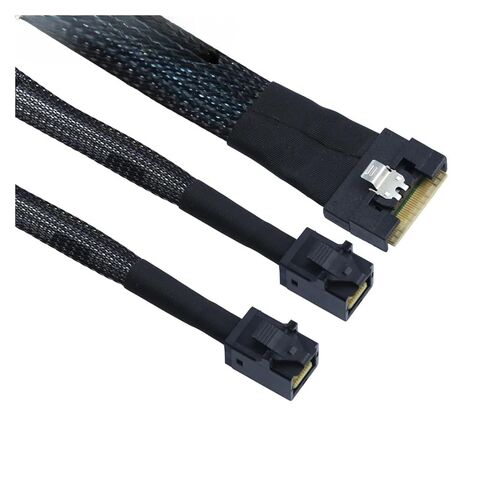 SlimSAS SFF-8654 8i 74P PCIE4.0 to 2X S1A1S SFF-8643 Server Connection Cable in Saudi Arabia