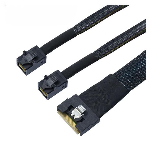 SlimSAS SFF-8654 8i 74P PCIE4.0 to 2X S1A1S SFF-8643 Server Connection Cable in Saudi Arabia