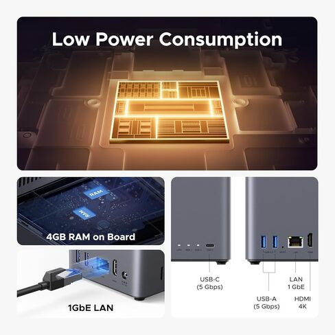 UGREEN NAS US3000, 12000mAh Uninterruptible Battery Power Supply Bundle NAS DH2300 2-Bay Desktop NAS with 64TB Storage Capacity in Saudi Arabia