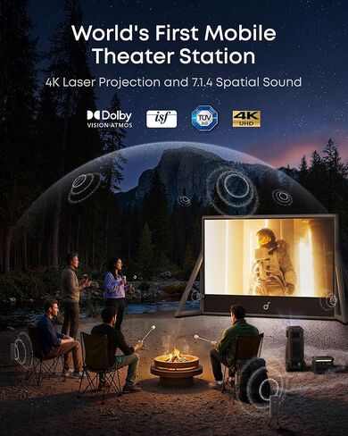 جهاز عرض سينما soundcore Nebula X1 Pro Triple Laser 4K للمنزل والخارج، مسرح متنقل 3500 ANSI Lumens، 7.1.4 صوت مكاني، Dolby Atmos الرسمي، تكبير بصري، تباين 56000:1، إعداد ذكي in Kuwait